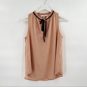 JUNE & Hudson ruffle neck sleeveless blouse